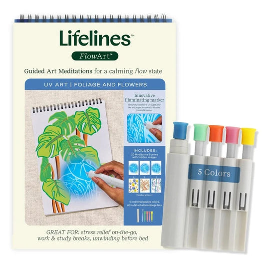 Lifelines Coloring & Painting Kits FlowArt UV Art - Flowers & Foliage