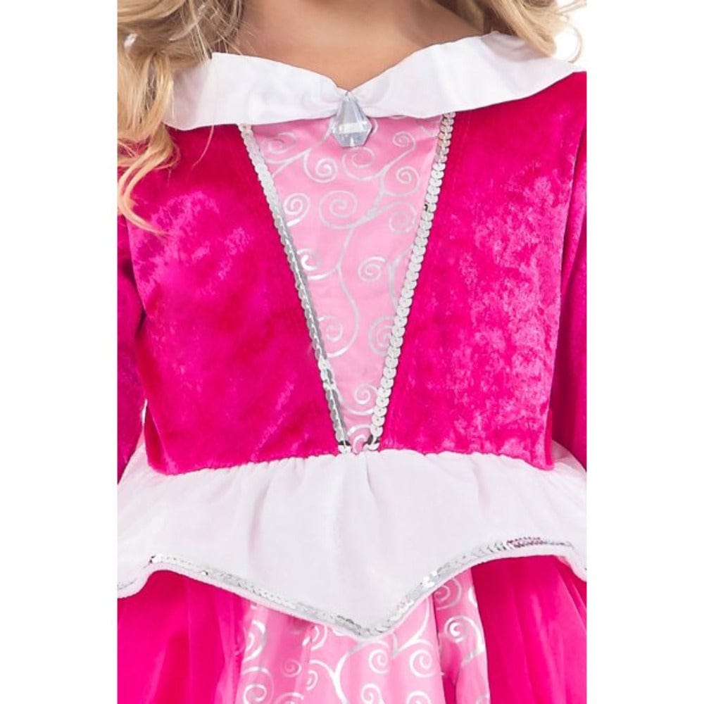 Little Adventures Dress Up Outfits Deluxe Sleeping Beauty Dress - Size M (3-5 yrs)