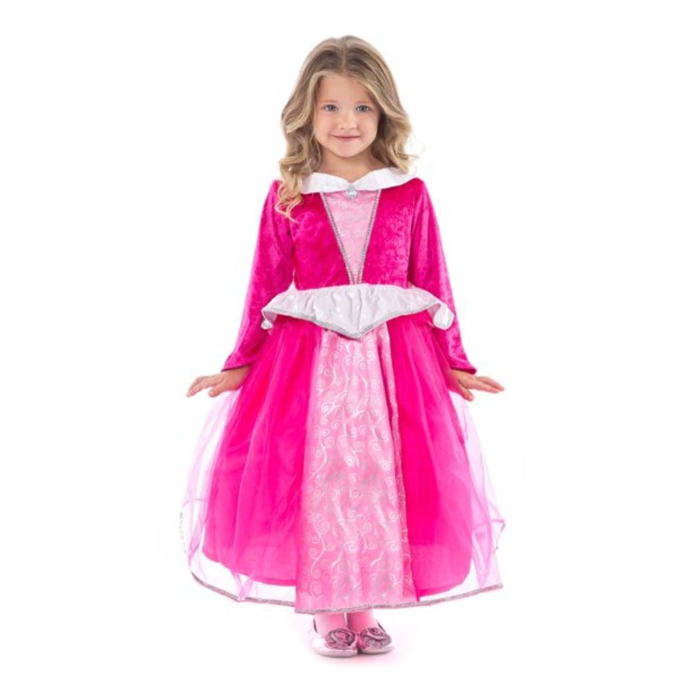 Little Adventures Dress Up Outfits Deluxe Sleeping Beauty Dress - Size M (3-5 yrs)