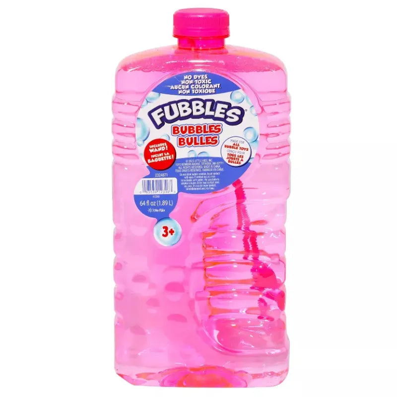 Little Kids Inc. Bubbles Fubbles Bubble Solution 64oz (Assorted Colors)
