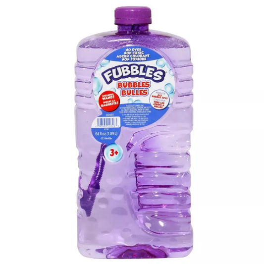 Little Kids Inc. Bubbles Fubbles Bubble Solution 64oz (Assorted Colors)