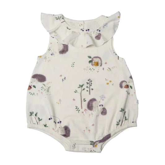 Loulou Lollipop Infant Clothing Ruffle Bubble Suit - Hedgehogs