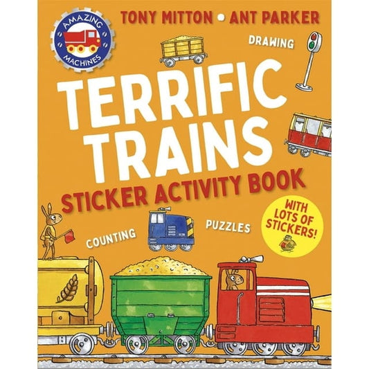 Macmillan Publishing Activity Books Default Amazing Machines: Terrific Trains Sticker Activity Book