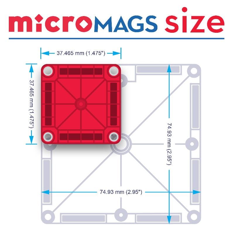 Magna-Tiles Construction Default MicroMags Travel Set