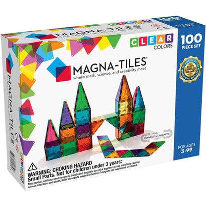 Magna-Tiles Construction Magna-Tiles: Clear Colors 100 Piece Set