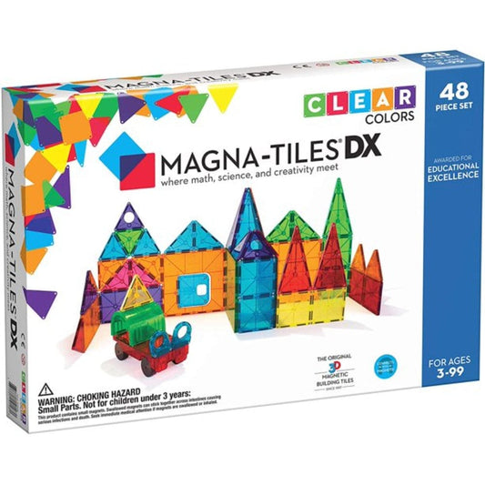 Magna-Tiles Construction Magna-Tiles DX: Clear Colors 48 Piece Set