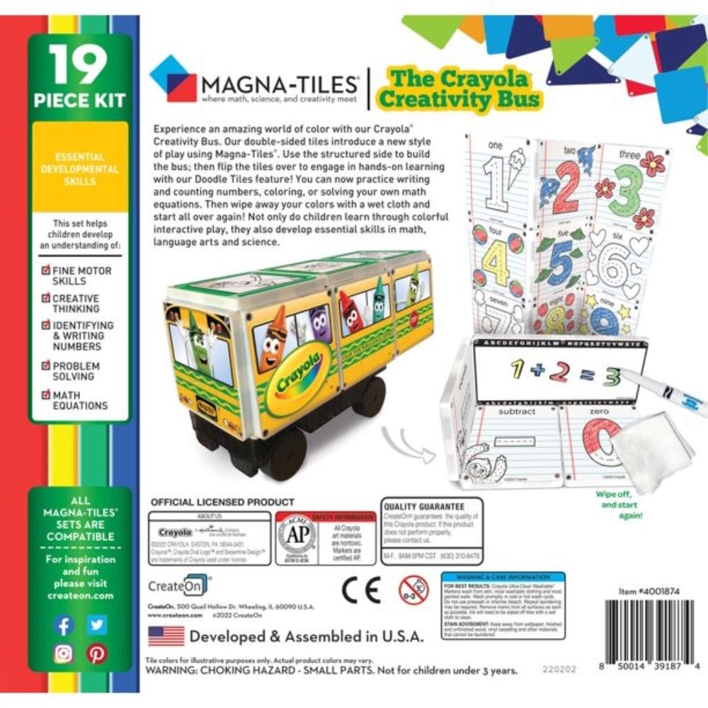 Magna-Tiles Construction Magna-Tiles Structures: The Crayola Creativity Bus