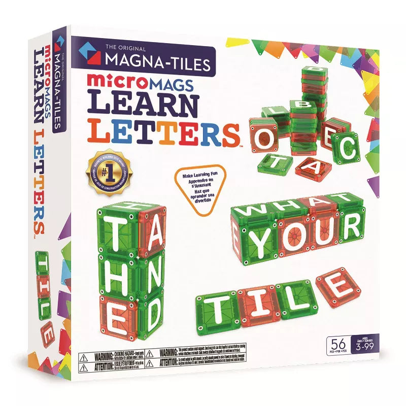 Magna-Tiles Magnetic Building Sets Magna-Tiles: microMAGS Learn Letters