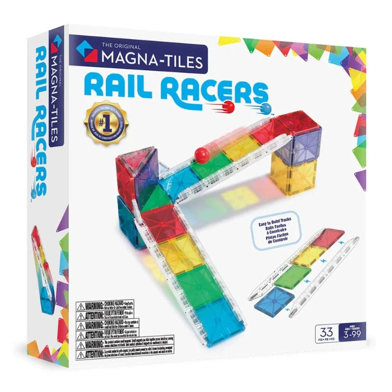 Magna-Tiles Magnetic Building Sets Magna-Tiles: Rail Racers 33 Piece Set