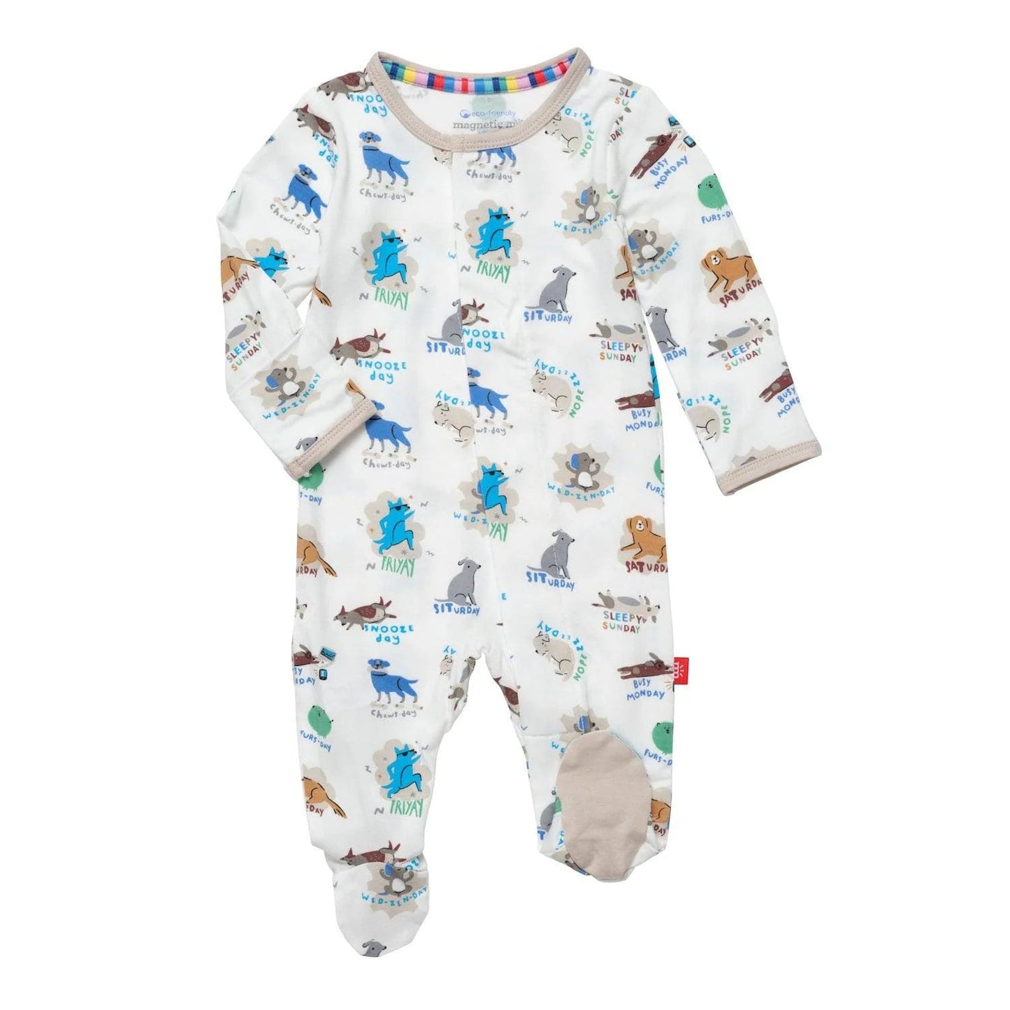 Magnetic Me Infant Clothing Magnetic Me Footie Dog Days