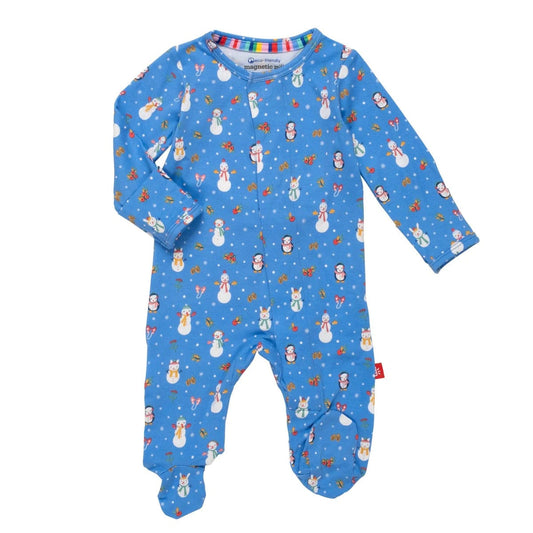 Magnetic Me Infant Clothing Magnetic Me Footie Snow Much Fun