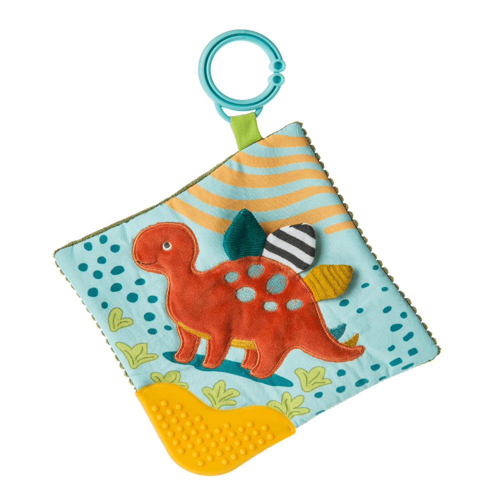 Mary Meyer Infant Clip on Toys Pebblesaurus Crinkle Teether