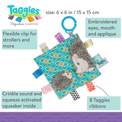 Mary Meyer Infant Clip on Toys Taggies Crinkle Me Heather Hedgehog