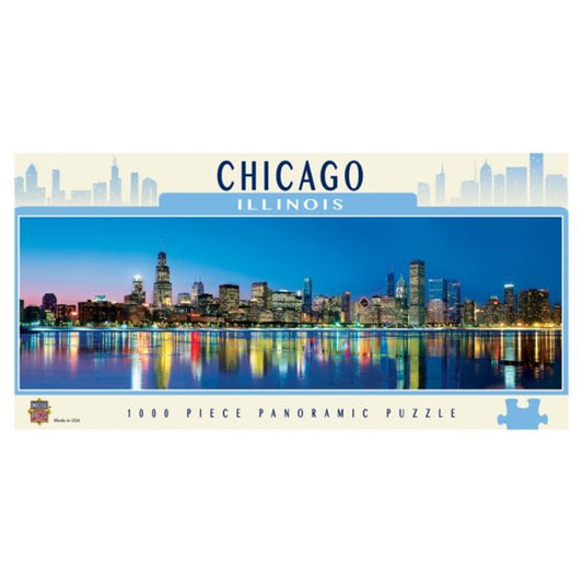 MasterPieces 1000 Piece Puzzles Chicago Skyline Panoramic 1000 Piece Puzzle