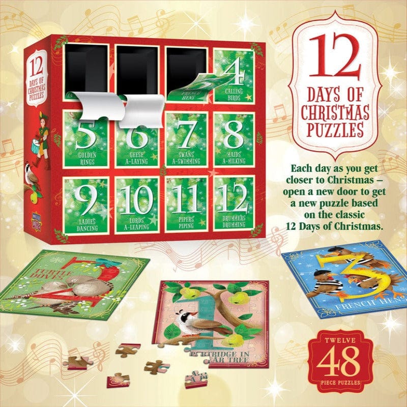MasterPieces Advent Calendar Default 12 Days of Christmas Puzzles Advent Calendar