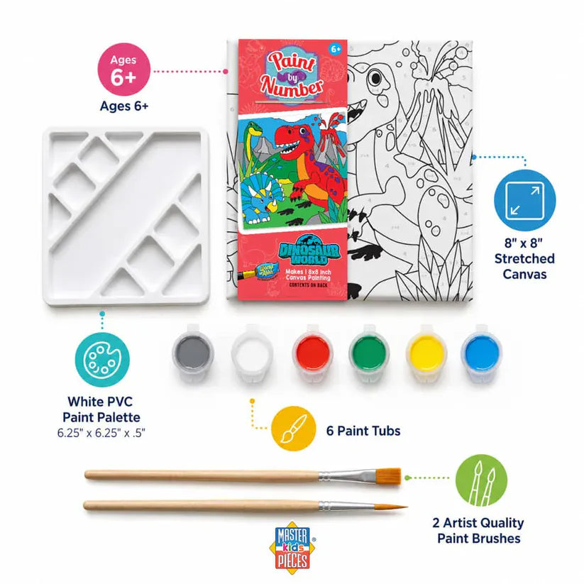 MasterPieces Coloring & Painting Kits Dinosaur World Paint by Number