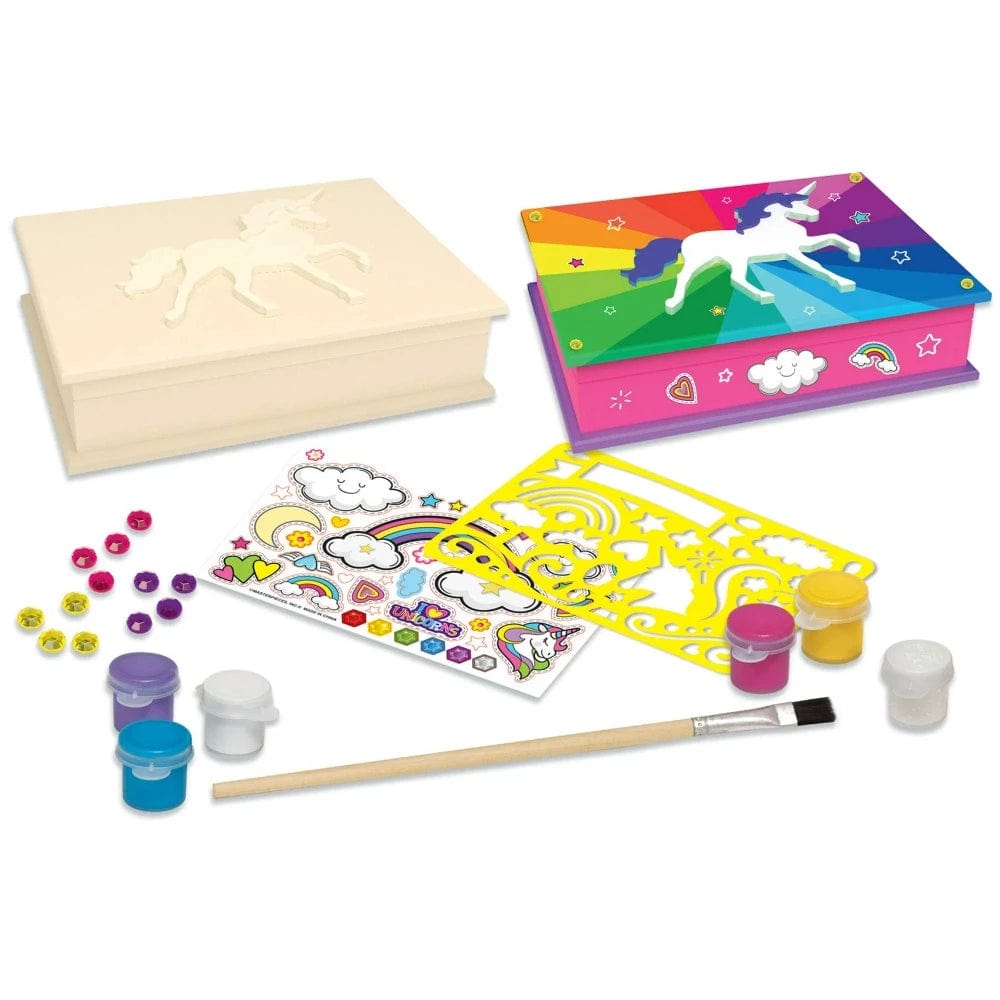 MasterPieces Coloring & Painting Kits Unicorn Keepsake Box Wood Paint Kit