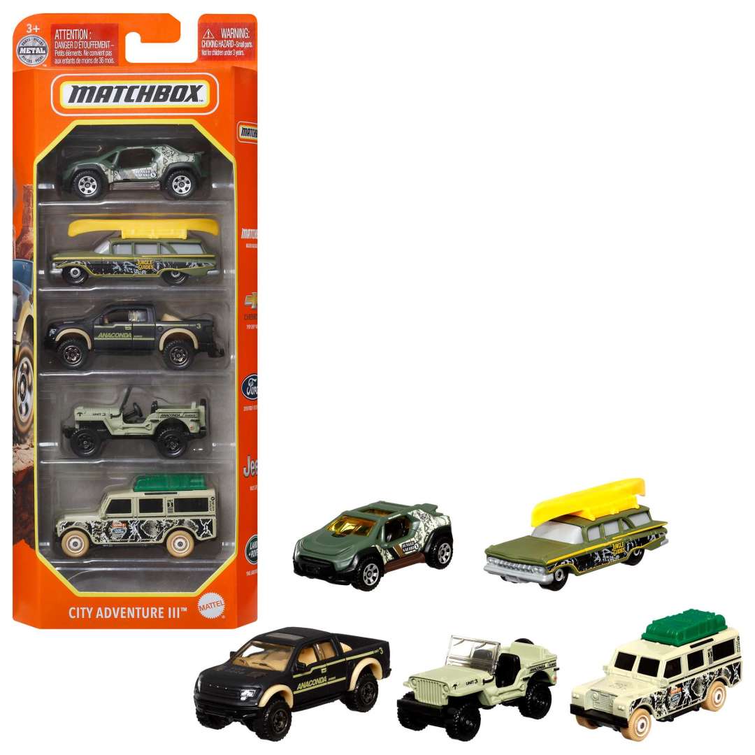 MatchBox Vehicles Matchbox Car 5 Pack (Assorted Styles)