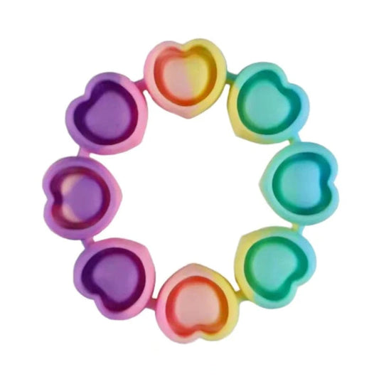 Mavi Bandz Fidget Toys Pop-N-Style Pastel Heart Fidget Bracelet