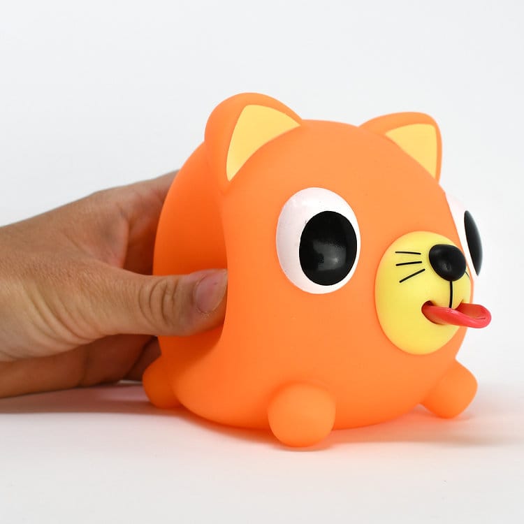 Meekins Gift Jabber Ball - Neon Cat Orange