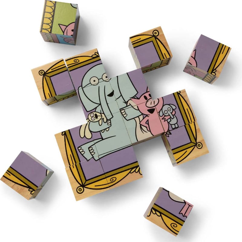 Melissa & Doug Chunky Puzzles Mo Willems Elephant & Piggie Wooden Cube Puzzle