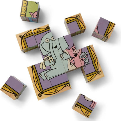 Melissa & Doug Chunky Puzzles Mo Willems Elephant & Piggie Wooden Cube Puzzle