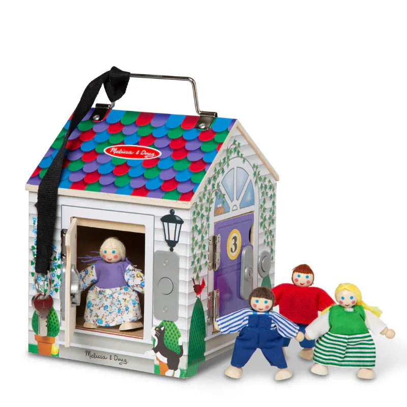 Melissa & Doug Educational Play Wooden Doorbell House