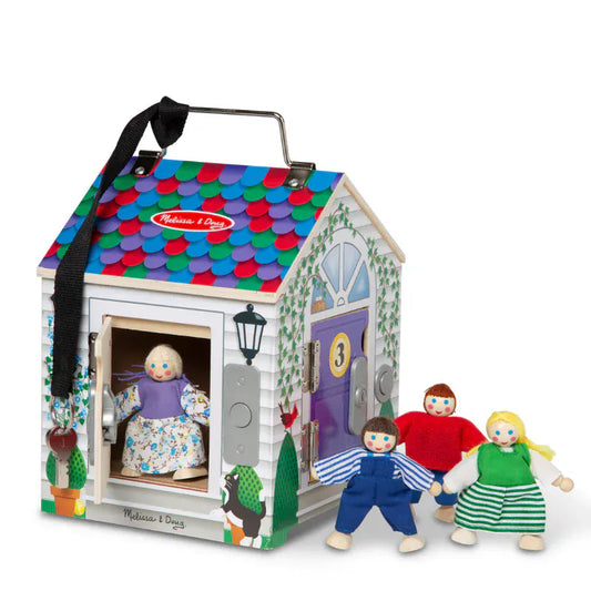 Melissa & Doug Educational Play Wooden Doorbell House