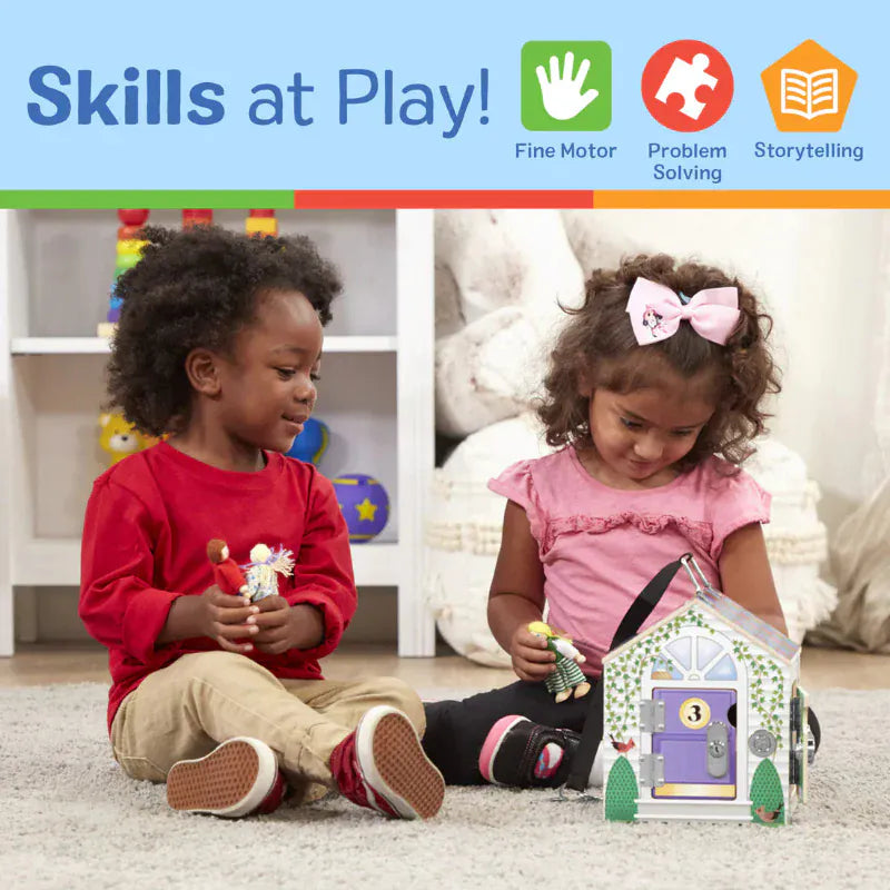 Melissa & Doug Educational Play Wooden Doorbell House