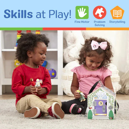 Melissa & Doug Educational Play Wooden Doorbell House