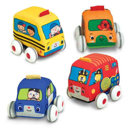 Melissa & Doug Infant HOLIDAY Pull-Back Town Vehicles