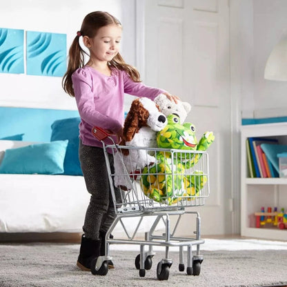 Melissa & Doug Pretend Play HOLIDAY Metal Shopping Cart