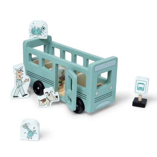 Melissa & Doug Vehicle Playsets Mo Willems Pigeon Wooden Bus Play Set
