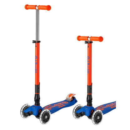 Micro Kickboard LED Scooters Default Maxi Foldable LED Scooter - Neon Orange/Blue