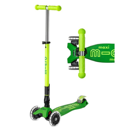 Micro Kickboard LED Scooters Default Maxi Foldable LED Scooter - Neon Parrot Green