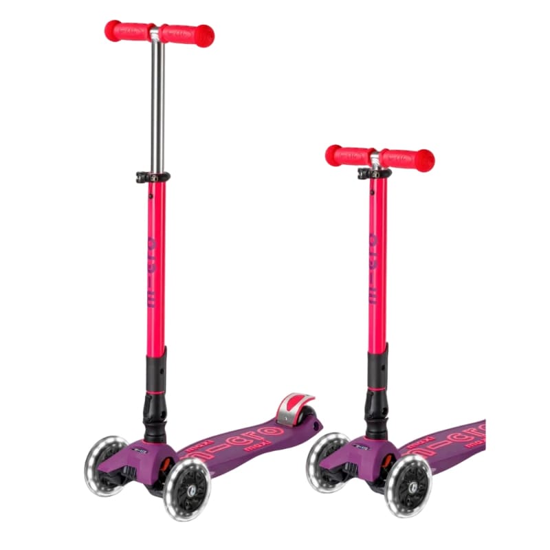 Micro Kickboard LED Scooters Default Maxi Foldable LED Scooter - Neon Pink/Purple
