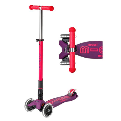Micro Kickboard LED Scooters Default Maxi Foldable LED Scooter - Neon Pink/Purple