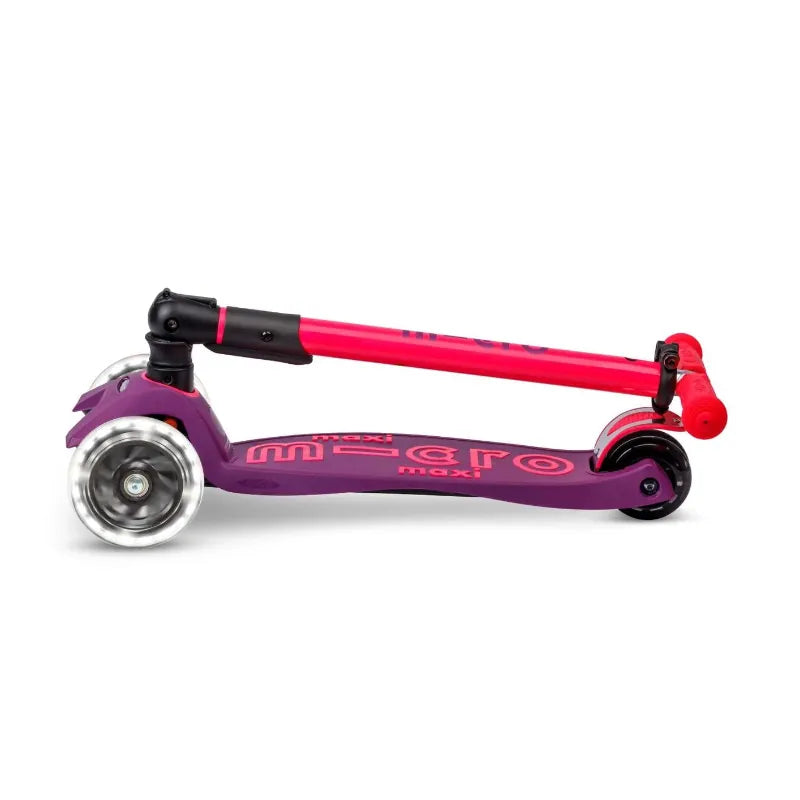 Micro Kickboard LED Scooters Default Maxi Foldable LED Scooter - Neon Pink/Purple