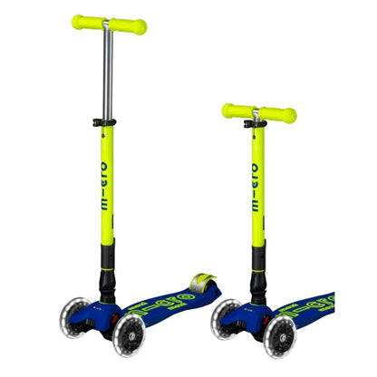 Micro Kickboard LED Scooters Default Maxi Foldable LED Scooter - Neon Yellow/Blue