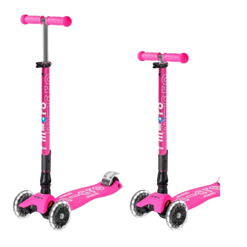 Micro Kickboard LED Scooters Default Maxi Foldable LED Scooter - Shocking Pink