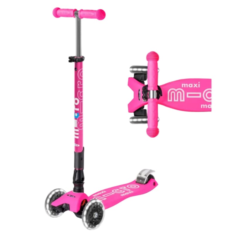 Micro Kickboard LED Scooters Default Maxi Foldable LED Scooter - Shocking Pink
