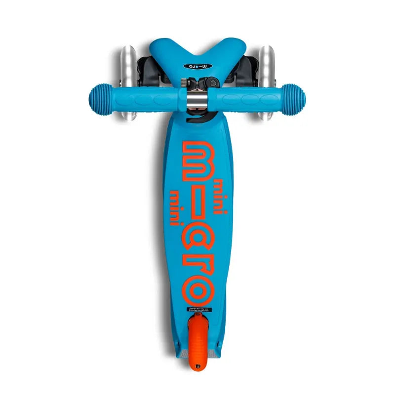 Micro Kickboard LED Scooters Default Mini Foldable LED Scooter - Neon Orange/Aqua