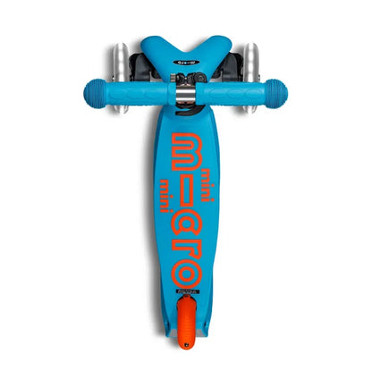 Micro Kickboard LED Scooters Default Mini Foldable LED Scooter - Neon Orange/Aqua