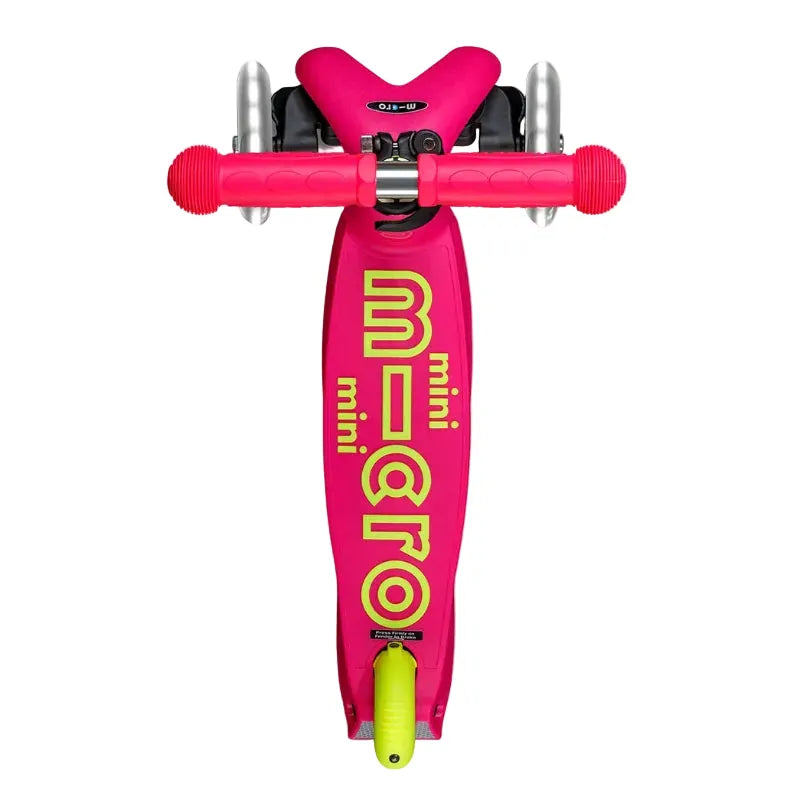 Micro Kickboard LED Scooters Default Mini Foldable LED Scooter - Neon Pink/Yellow