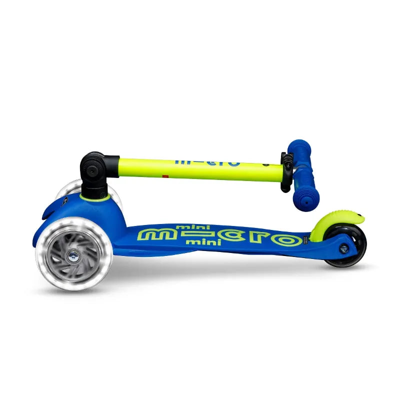 Micro Kickboard LED Scooters Default Mini Foldable LED Scooter - Neon Yellow/Blue