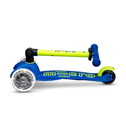 Micro Kickboard LED Scooters Default Mini Foldable LED Scooter - Neon Yellow/Blue