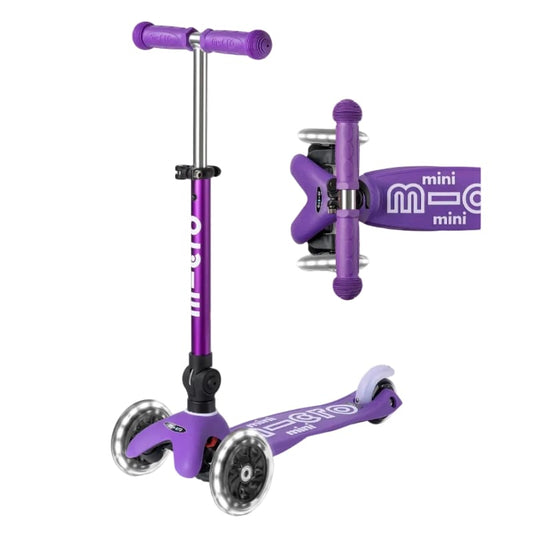 Micro Kickboard LED Scooters Default Mini Foldable LED Scooter - Purple