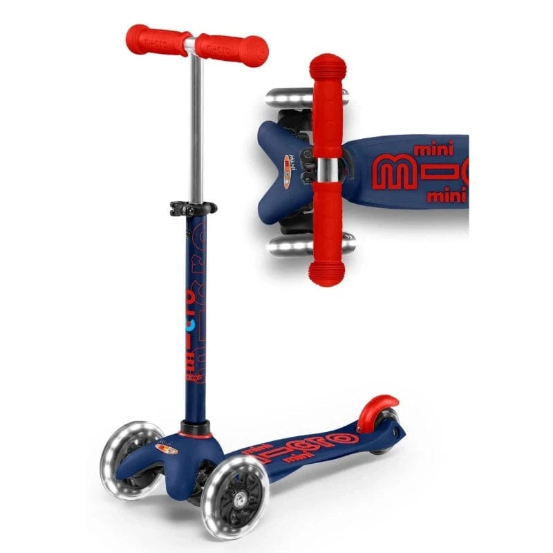 Micro Kickboard Scooters Default Mini Deluxe LED Scooter - Navy Blue/Red