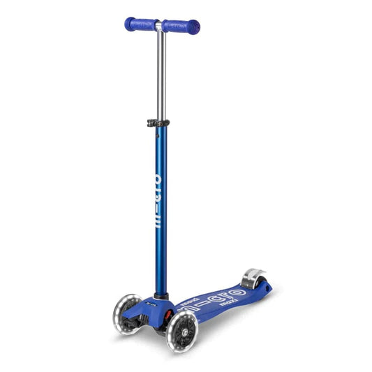 Micro Kickboard Scooters Maxi Deluxe LED Scooter - Blue/White