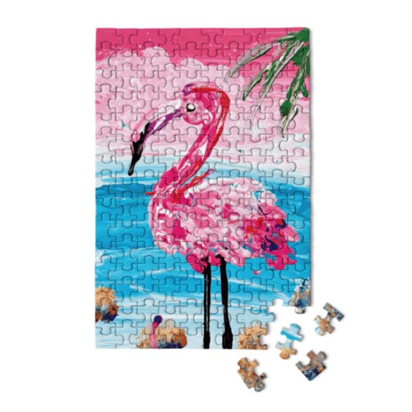 Micro Puzzles Mini Puzzles Default Flamingo 150 Piece  Micro Puzzle UPC